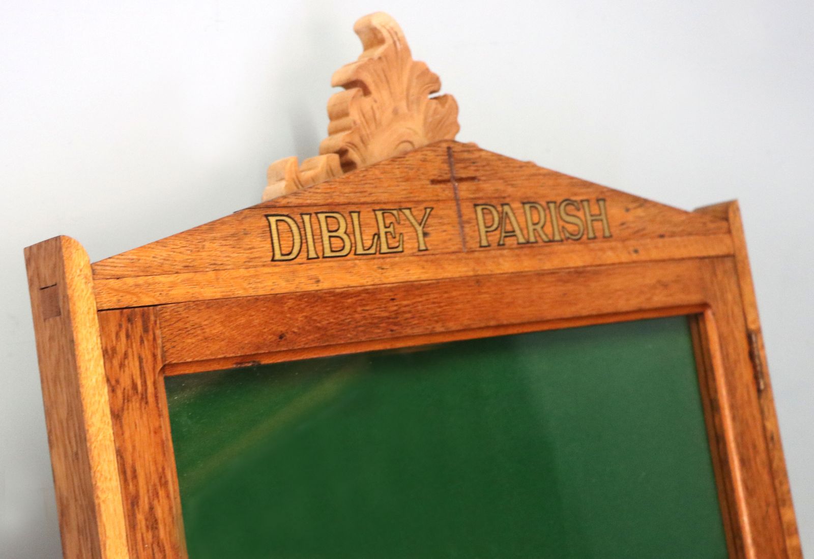 photo buy An Unusual Late Victorian Oak Church Notice Board Sign Written Vicar Of Dibley
