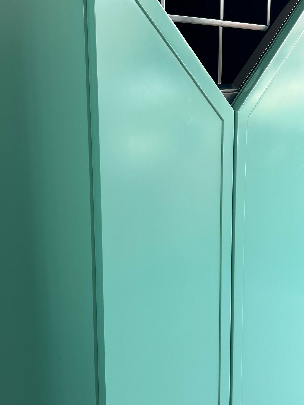 Pair Of Postmodern Memphis Style Mint Green Bar Cabinets By Kapo Möbelwerkstätten, 1980s Austria photo vintage