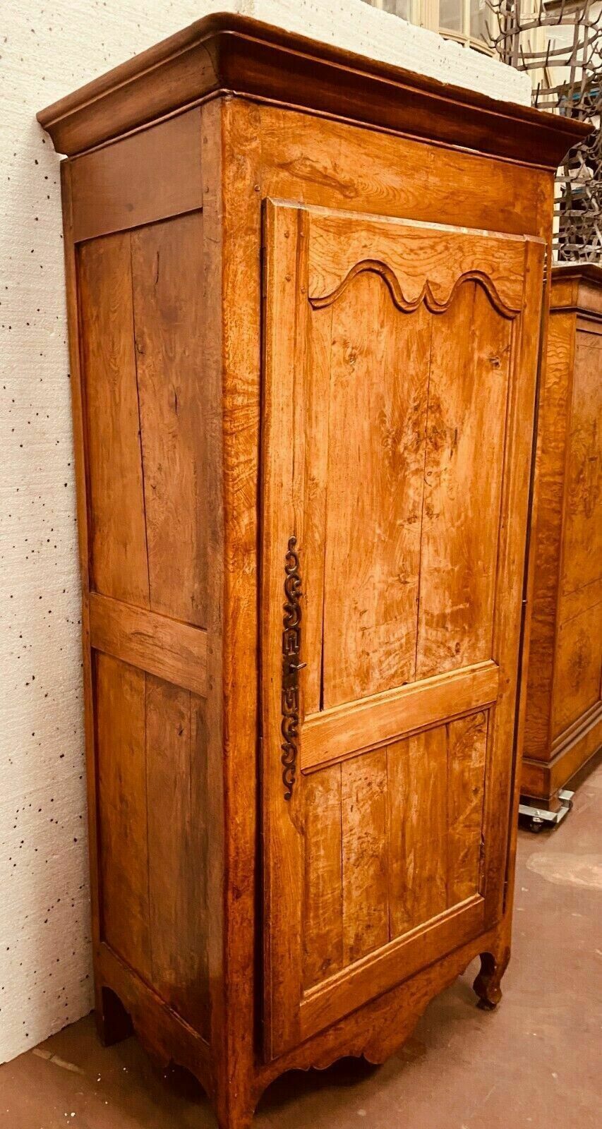 Louis XV Style Bonnetière In 19th Century Cherry Wood photo vintage
