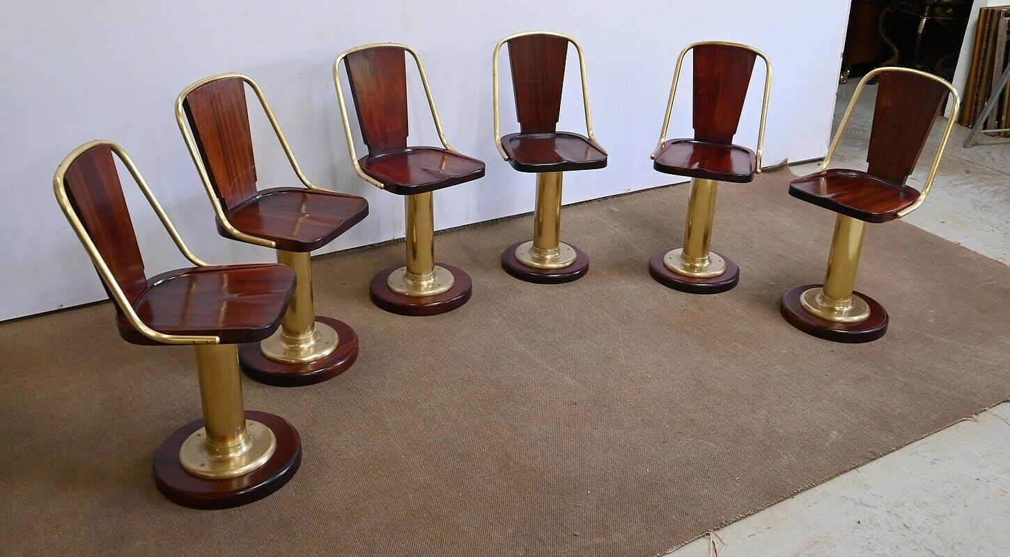 Rare Suite Of Six Liner Chairs, England – Early 20th Century photo furniture