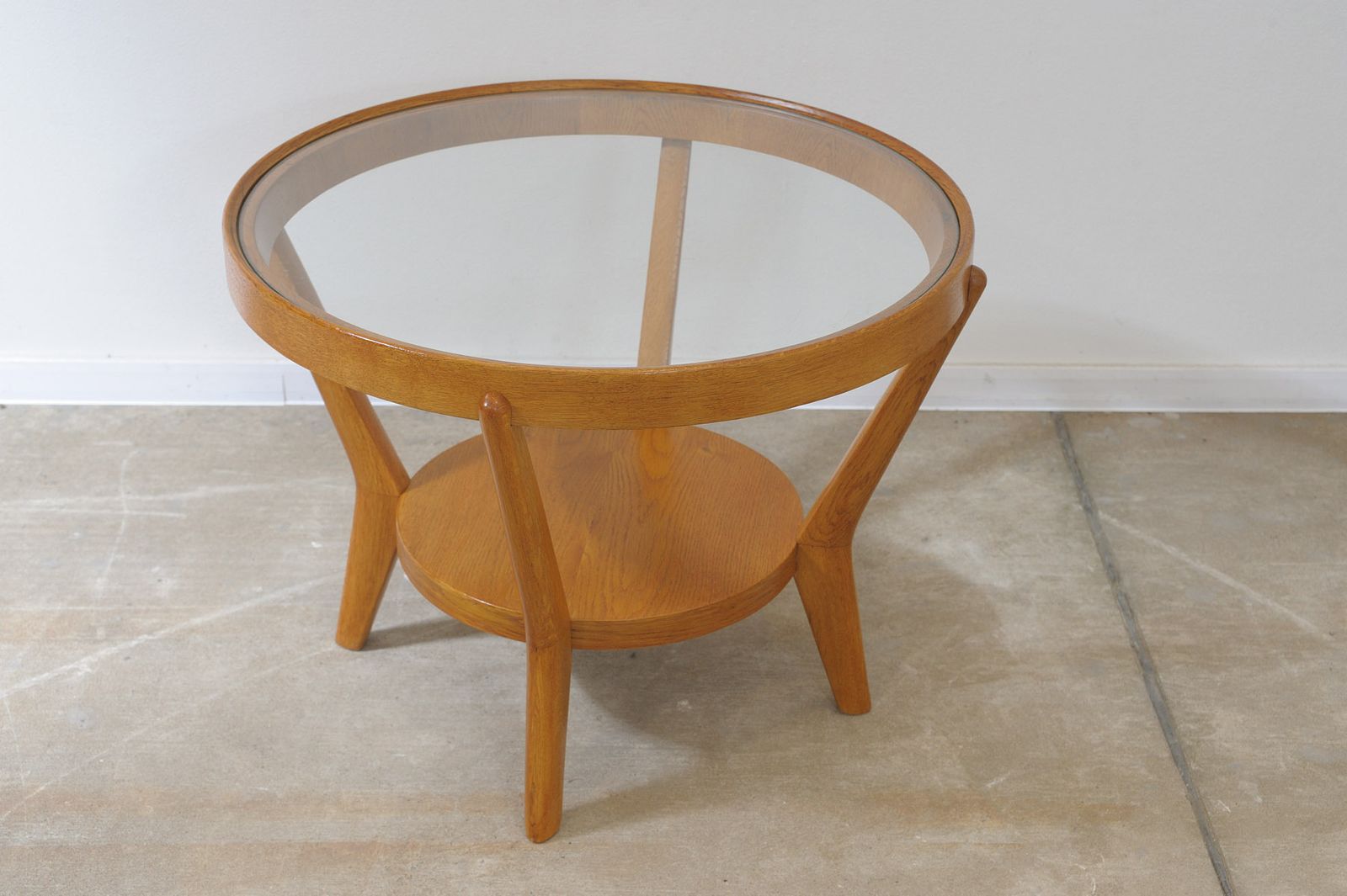 Fully Renovated Glazed Coffee Table By Kropacek & Kozelka, 1944