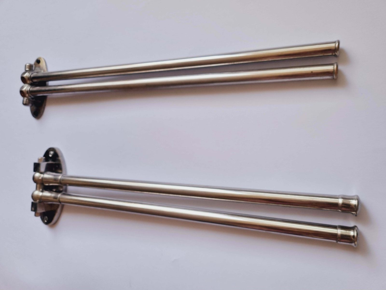 Art Set Of Two Functionalism, Art Deco Chrome Towel Holders, 1930s photo