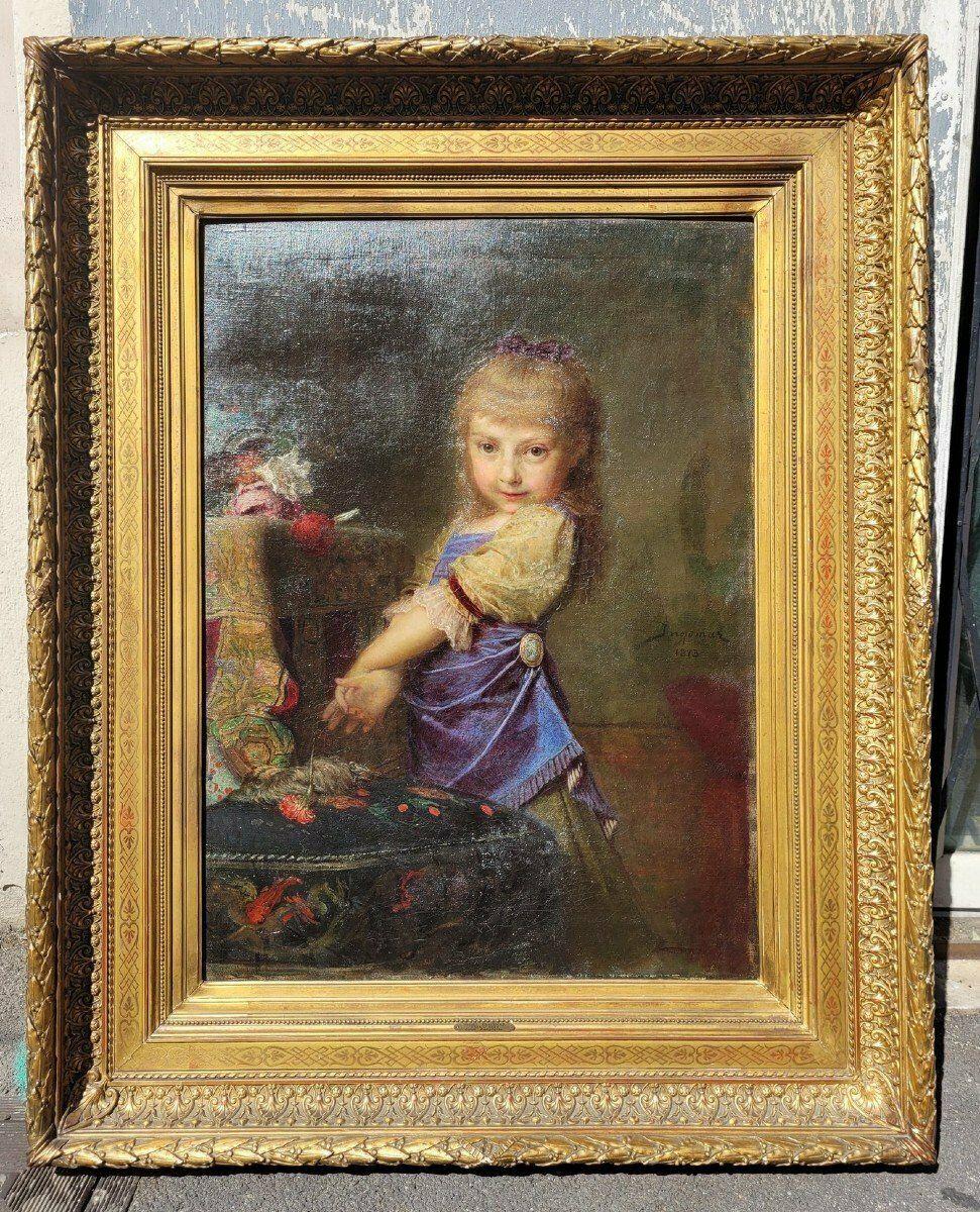 If Ingomar, The Overturned Vase, Hst Signed, Late 19th Century