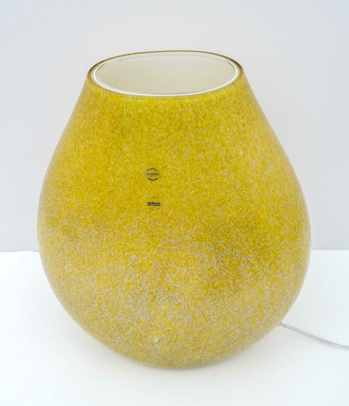 Modern Italian Murano Glass Table Lamp "Pulegoso" By Carlo Nason photo for sale