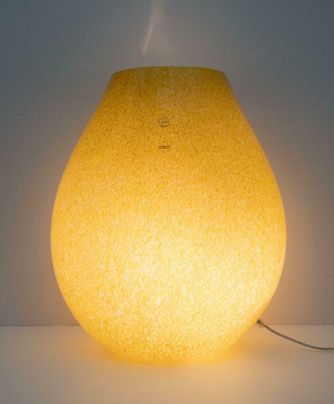 Modern Italian Murano Glass Table Lamp "Pulegoso" By Carlo Nason photo vintage