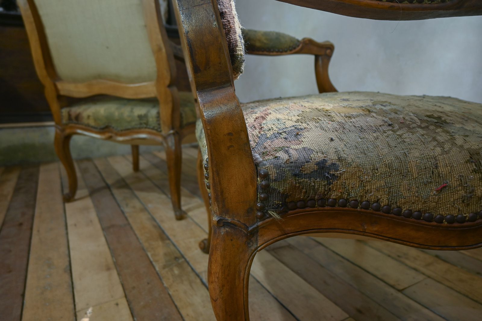 A Set Of Four 19th Century French Louis XV Fauteuils Open Armchairs photo 1650.0