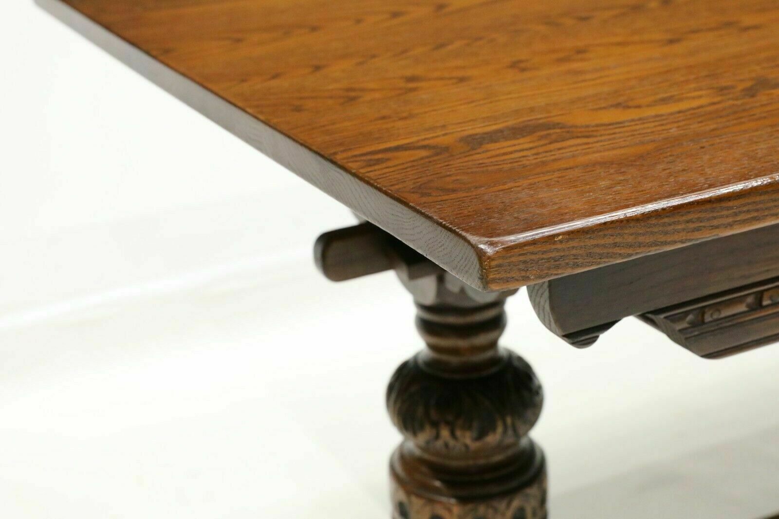 Solid English Oak Dining Table Tudor Style Seats Up To 8 Places photo for sale