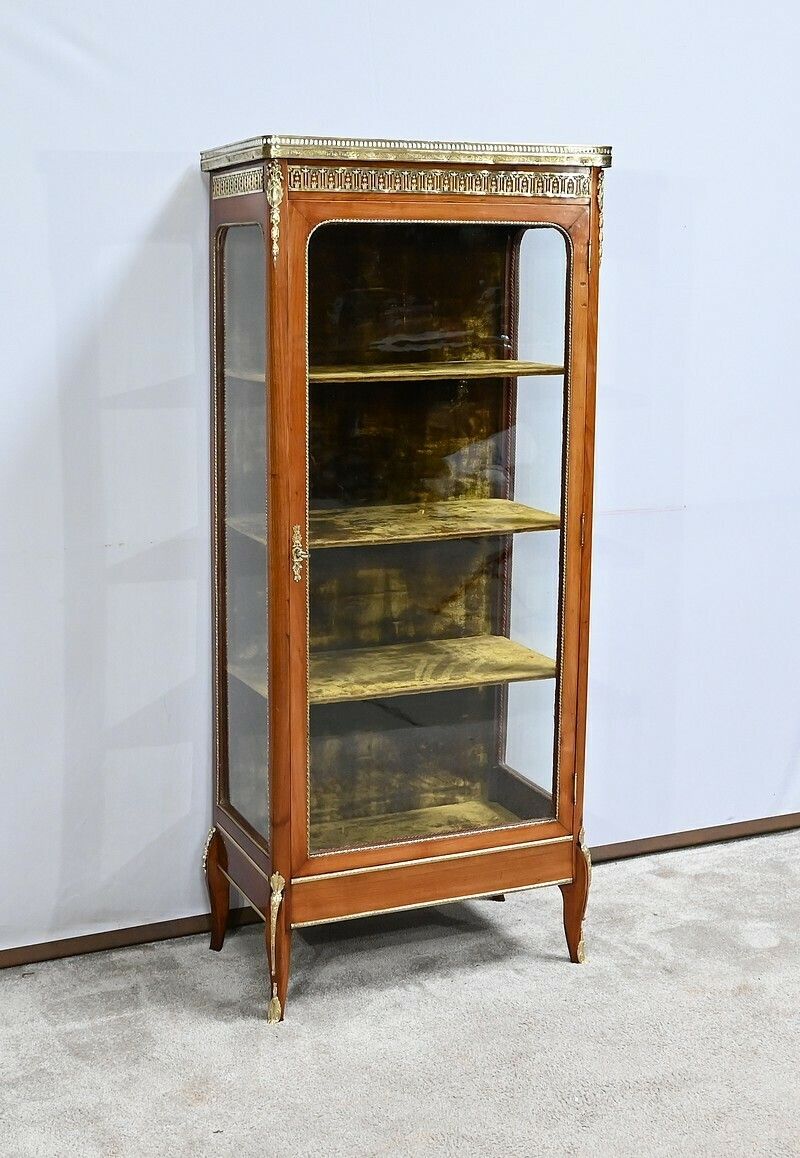 Small Showcase In Solid Cherry, Louis XV Louis XVI Transition – Early 20th Century photo furniture