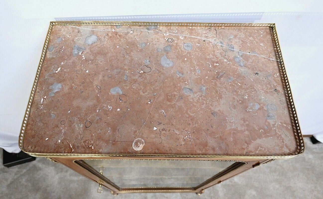 Small Showcase In Solid Cherry, Louis XV Louis XVI Transition – Early 20th Century photo for sale