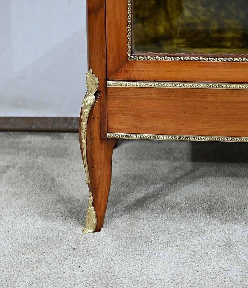 2791.3 Small Showcase In Solid Cherry, Louis XV Louis XVI Transition – Early 20th Century photo