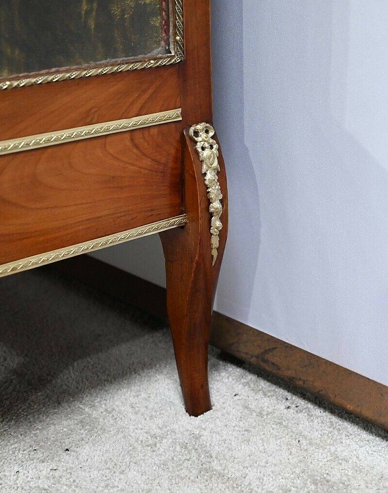 photo buy Small Showcase In Solid Cherry, Louis XV Louis XVI Transition – Early 20th Century