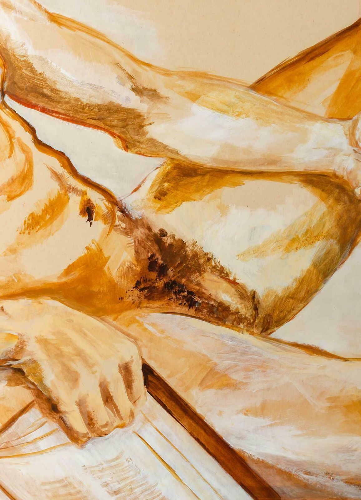 Painting On Cardboard By Evelyne Luez, Xxth Century. photo Art