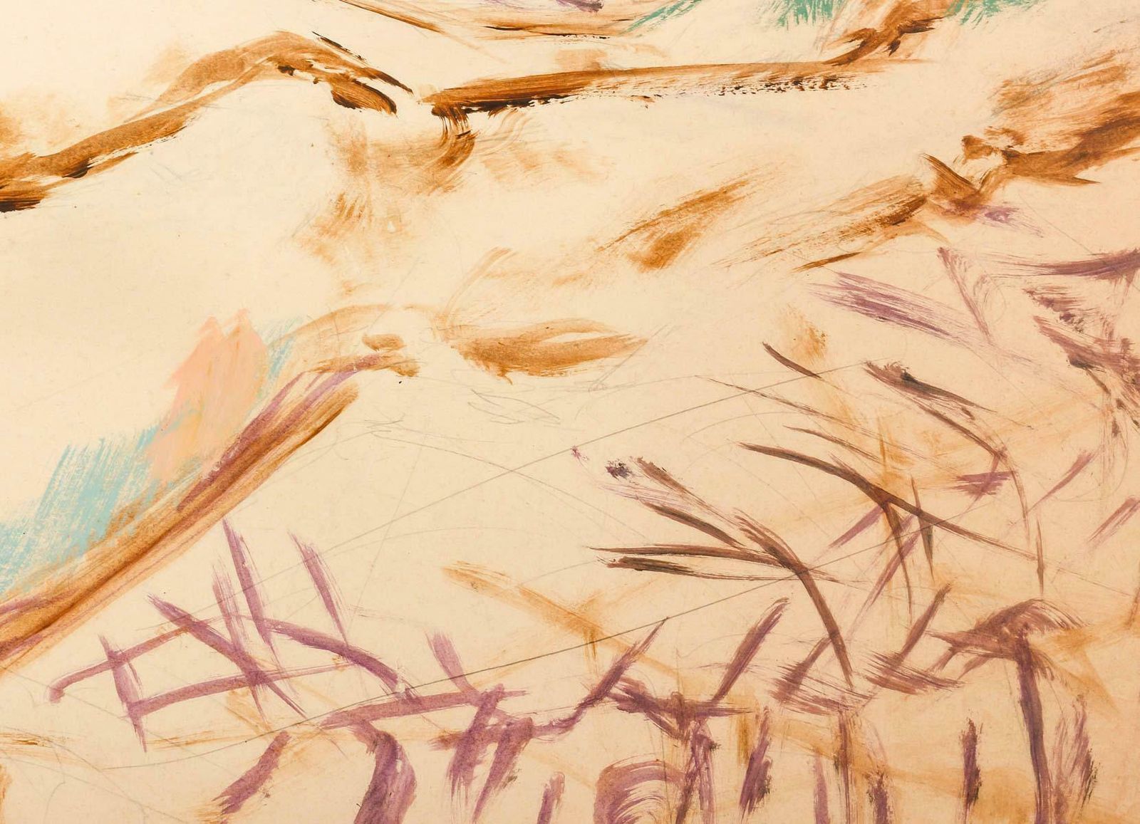 Painting On Cardboard By Evelyne Luez, Xxth Century. photo 1963.0