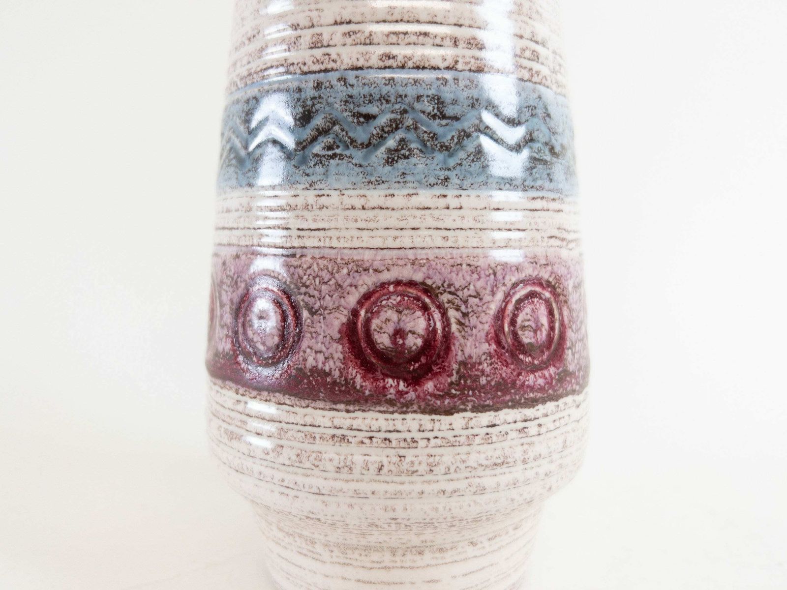 East German Pottery By Strehla Veb Ceramic   Vintage Ceramic Vase Tulip Footed Vase Made In East Germany photo vinterior