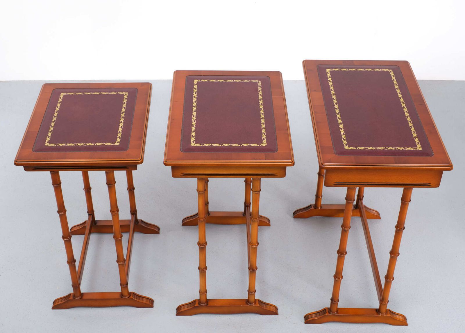 English Cherrywood Nesting Tables From Heldense, 1978, Set Of 3 photo vinterior