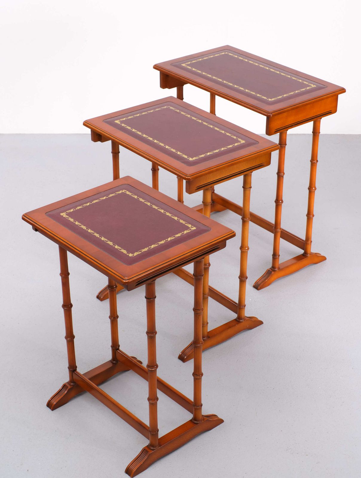English Cherrywood Nesting Tables From Heldense, 1978, Set Of 3
