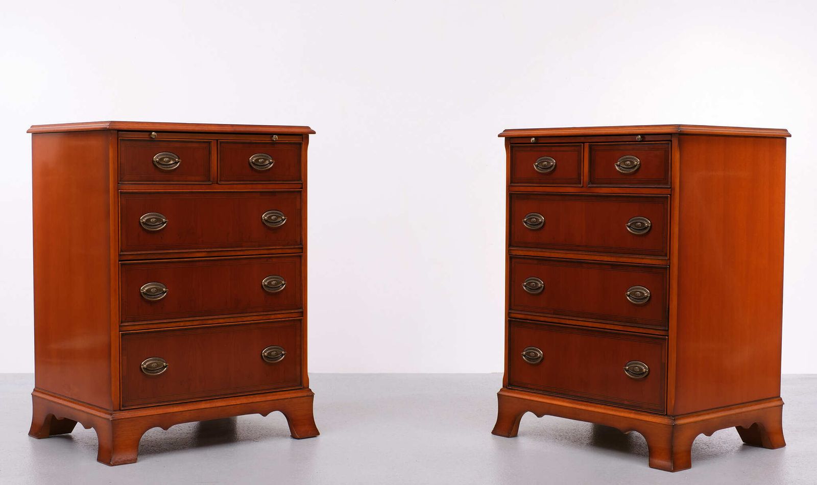 photo for sale Heldense Exclusive English Furniture Cherry Wood Cabinets 1970s