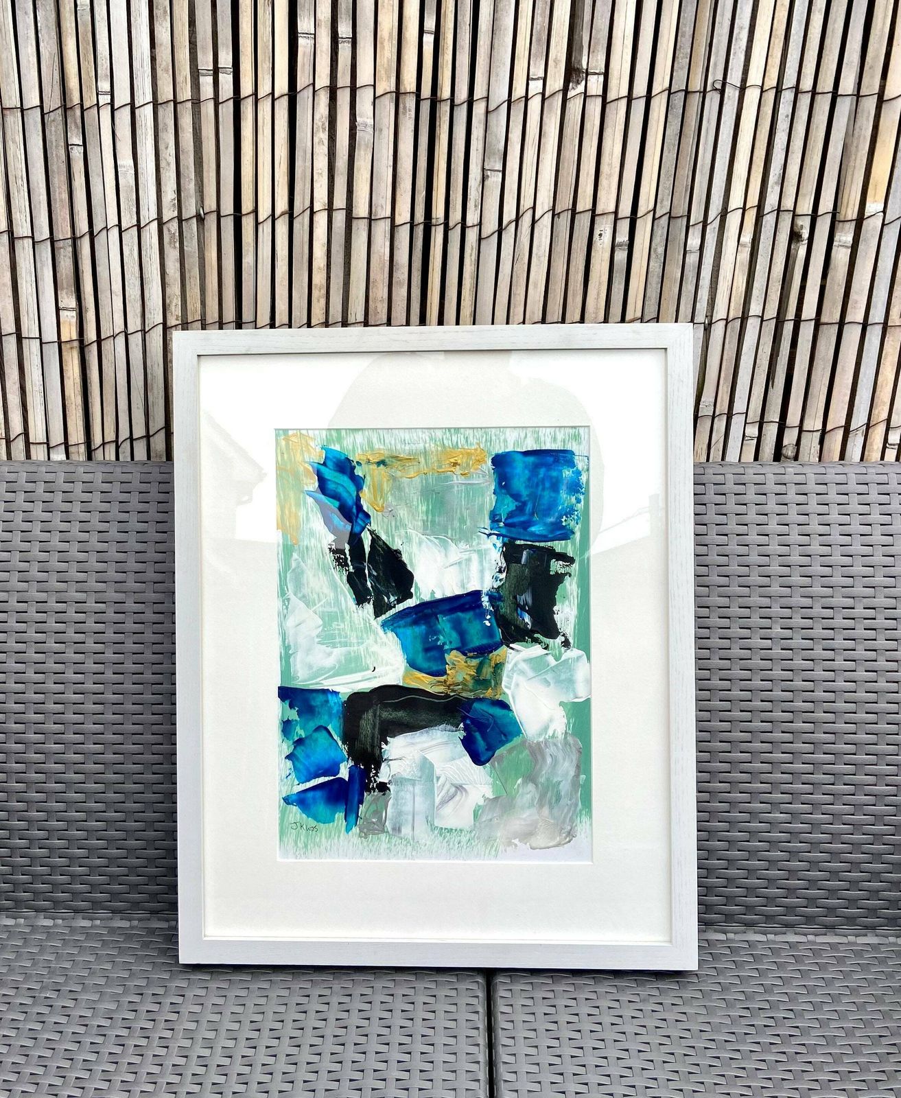 Original Framed Mixed Media Painting ‘Untitled’ J Kloss