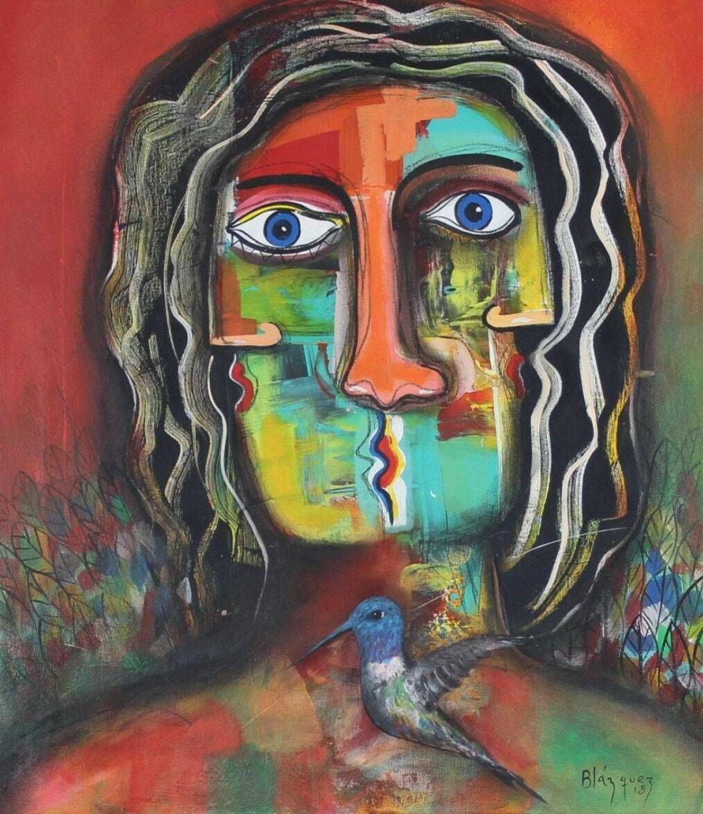 Original Michel Blazquez Cuban/ United States Artist Mixed Media photo Art