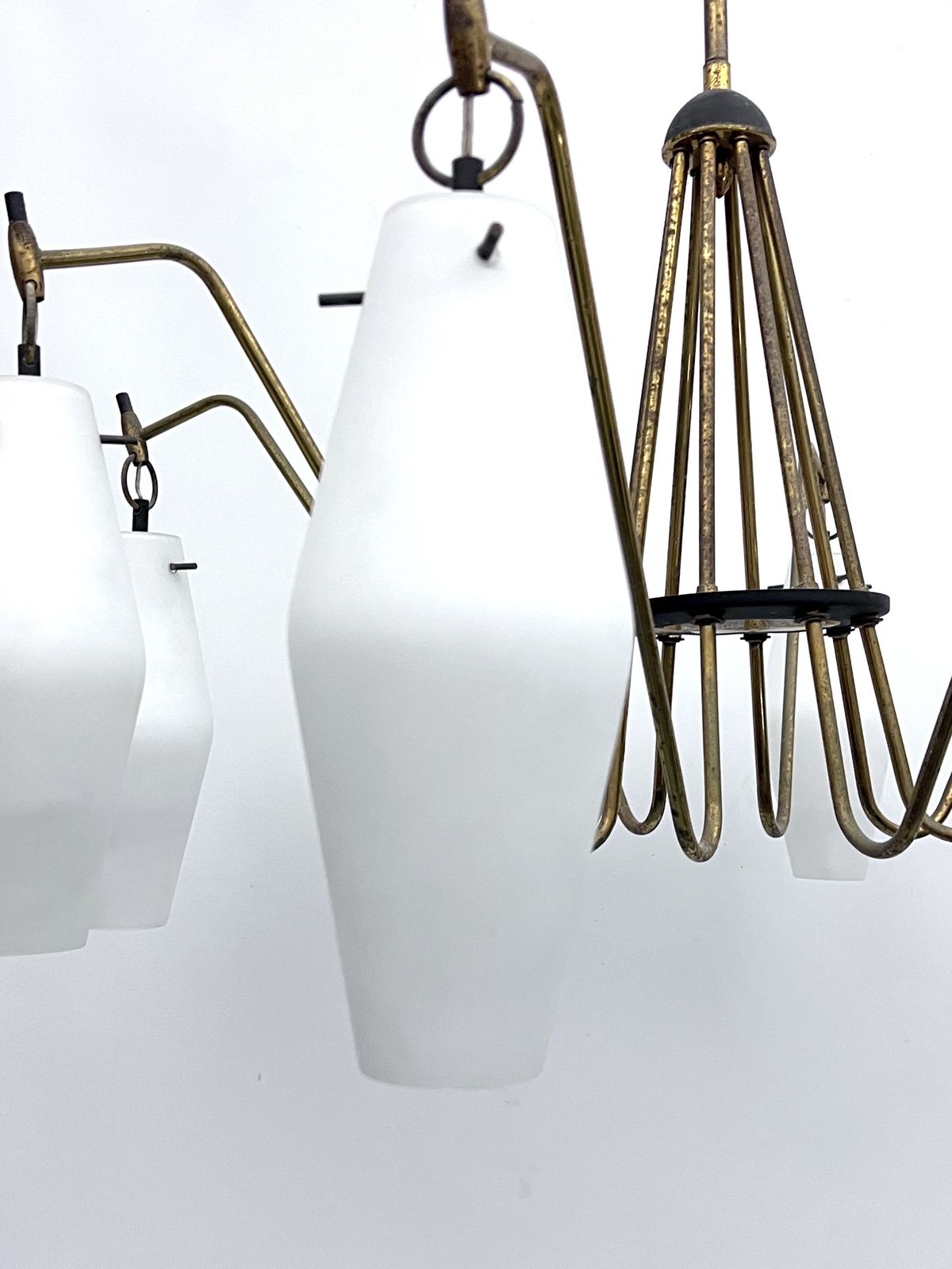 Mid Century Large 8 Arms Arredoluce Manner Chandelier. Italy 1950s photo vinterior