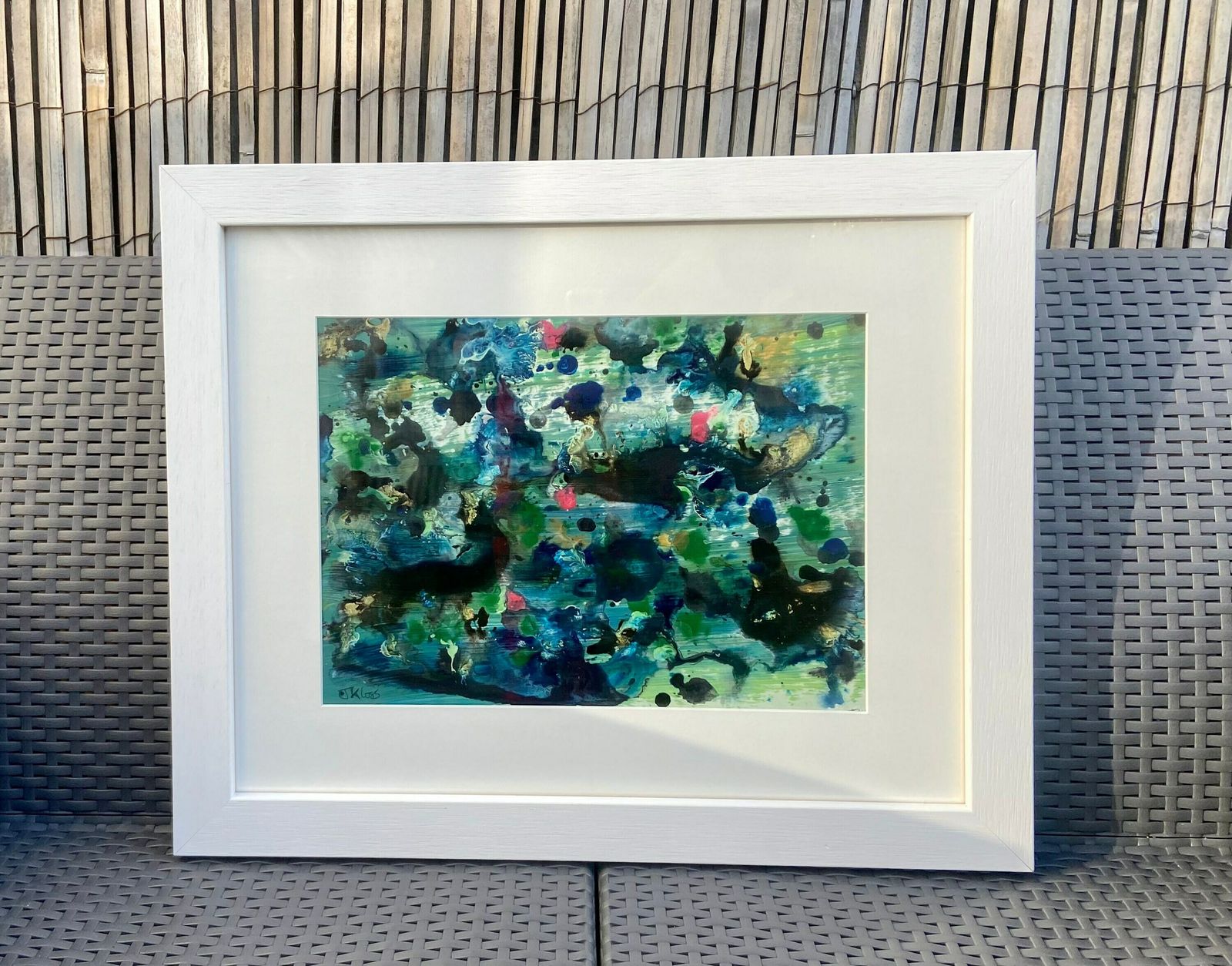 Original Framed Mixed Media Painting ‘Untitled’ J Kloss photo for sale