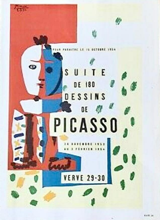 Original Vintage Lithograph Posters Of Pablo Picasso   From 1957 First Edition   24/24