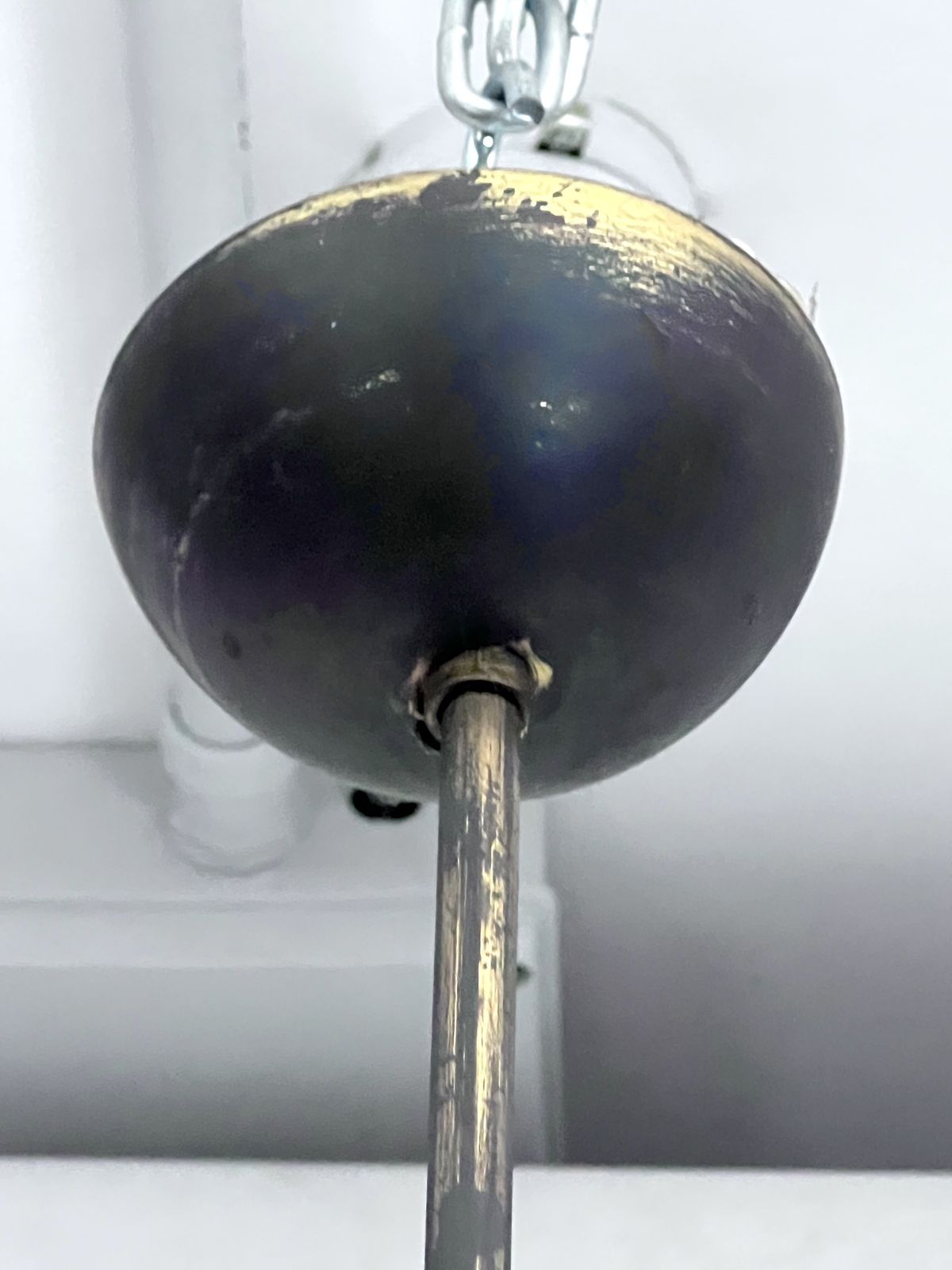 Mid Century 8 Lights Brass And Opaline Glass Chandelier. Italy 1950s photo furniture