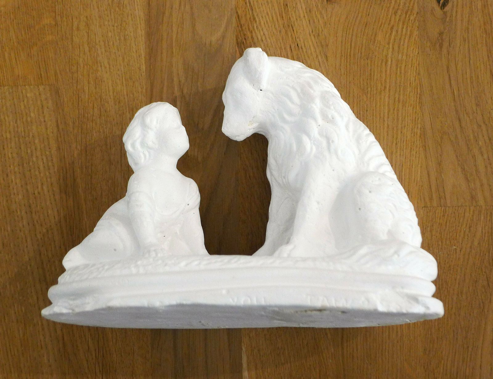 Small Plaster Sculpture Of A Child & A Dog, Belle And Sébastien photo buy