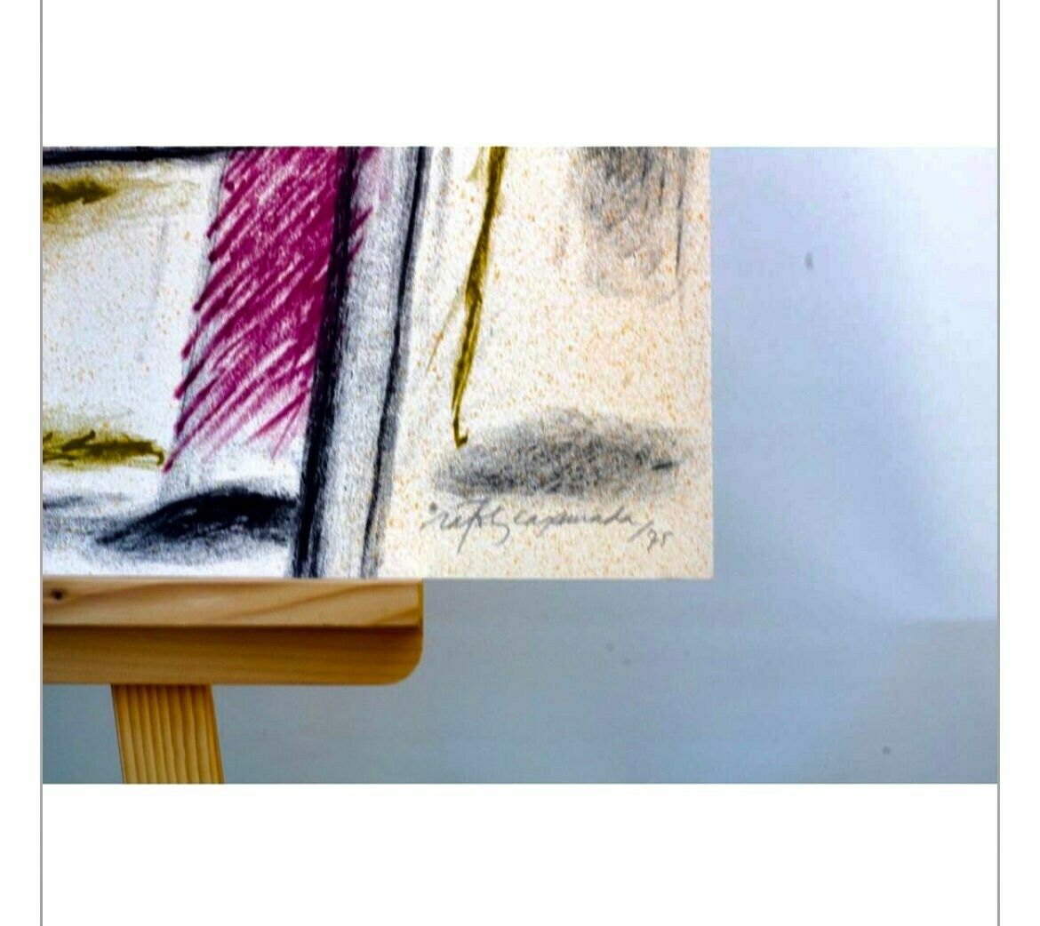 Casamada, Albert Rafols Hand Signed Original Vintage Contemporary Abstract Lithograph photo for sale
