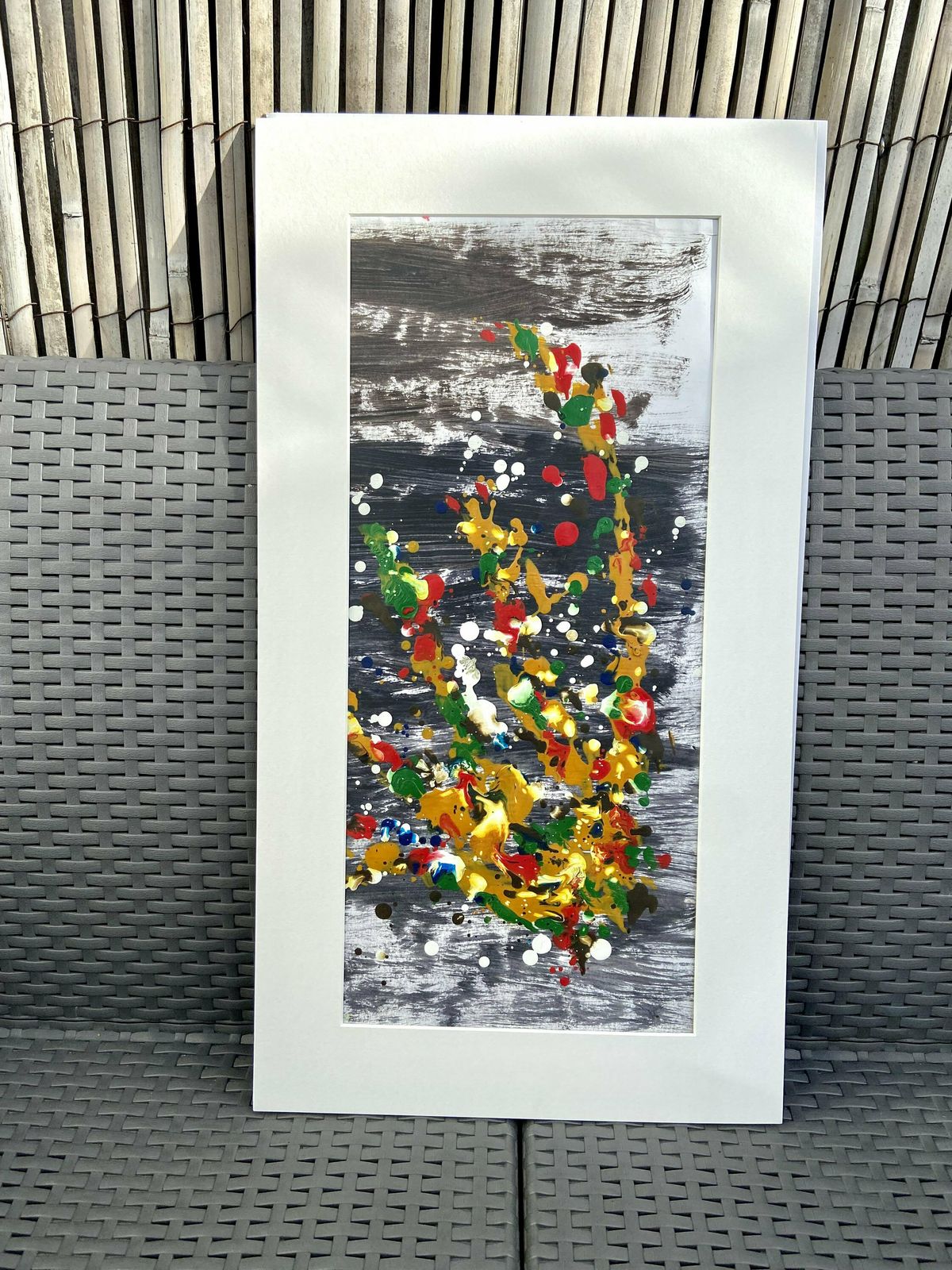 Original Mixed Media Painting ‘Handprint’ J Kloss photo furniture