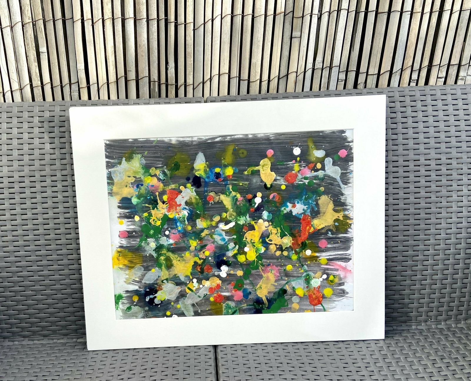 Original Mixed Media Painting ‘Rain Clouds In Spring’ J Kloss photo furniture