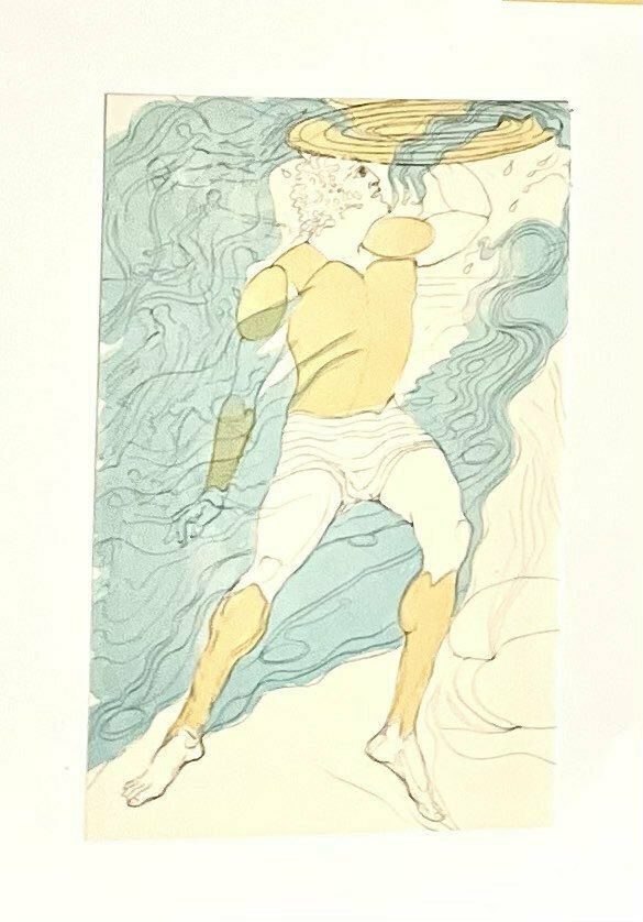 Elisabeth Frink Ra Original Vintage Lithograph The Iliad (1974 Folio Society)