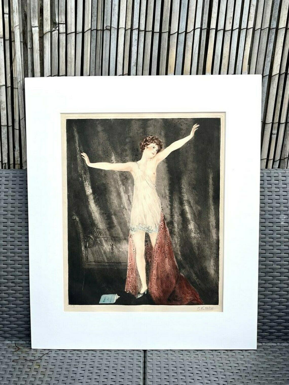 Original Rare Vintage 1920’s Hand Signed Etching P. E. Felix ‘Untitled’
