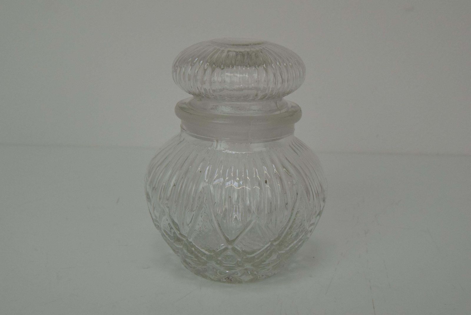 Mid Century Crystal Glass Can, 1950's. photo for sale