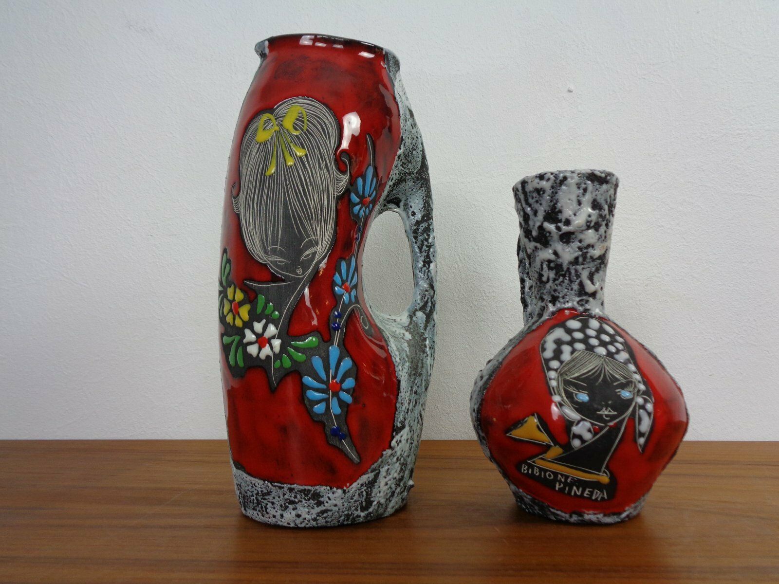 San Marino Ceramic Vases And Ashtrays, 1960s, Set Of 4 photo 335.0