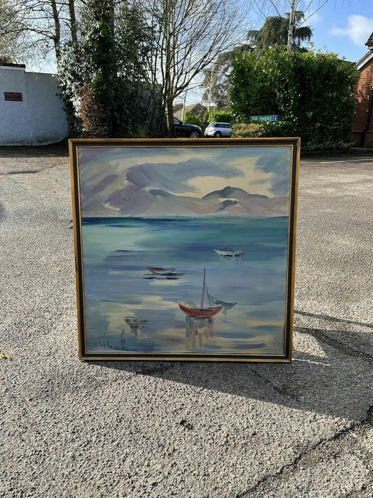 Marine Oil Painting, Signed M Laufer 1922 2008. Large In Size photo buy