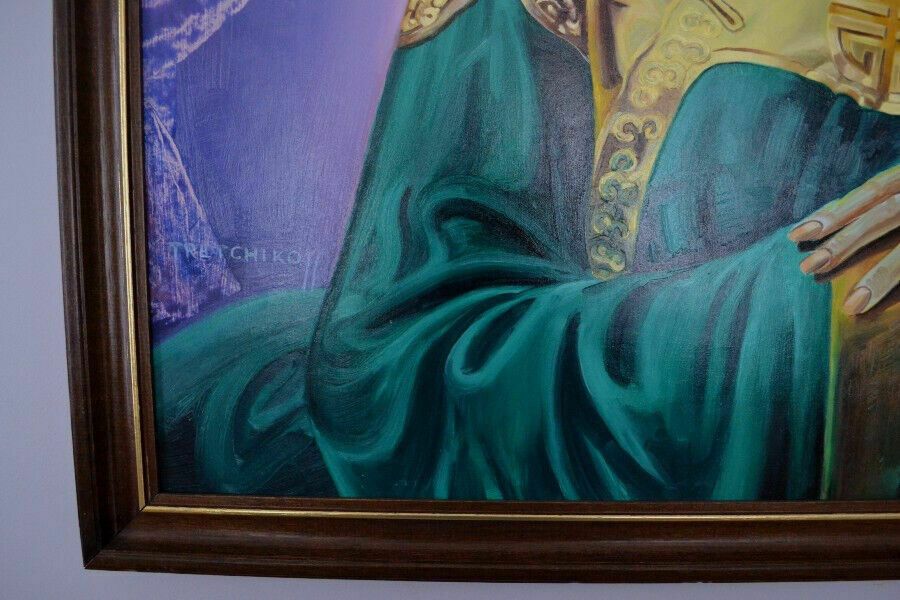 Vintage Tretchikoff Copy Lady Of The Orient Oil On Board photo buy