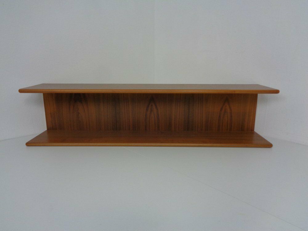 Furniture Large Danish Teak Wall Shelves, 1970s, Set Of 2 photo