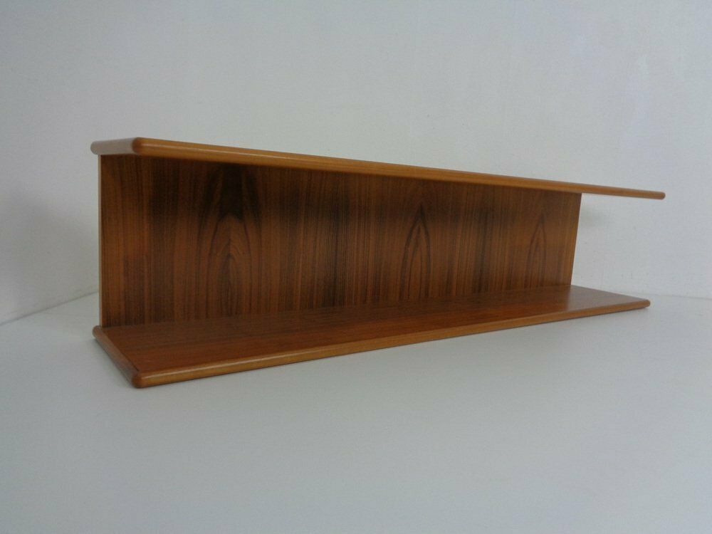 757.0 Large Danish Teak Wall Shelves, 1970s, Set Of 2 photo