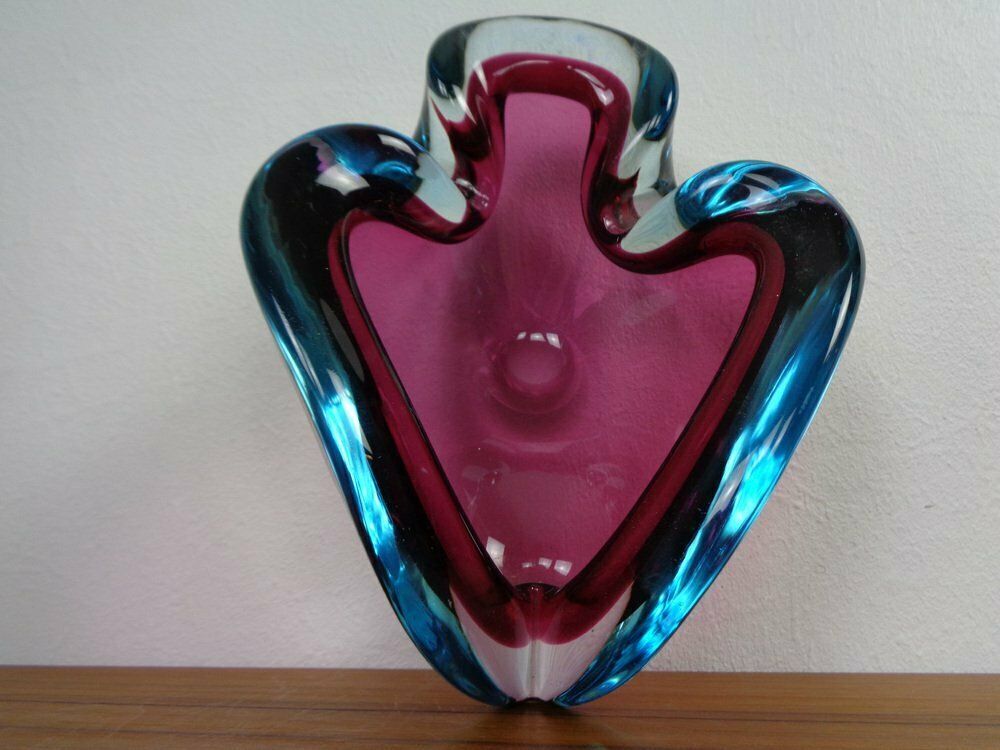 photo for sale Large Sommerso Murano Glass Ashtray By Flavio Poli, Italy, 1960s