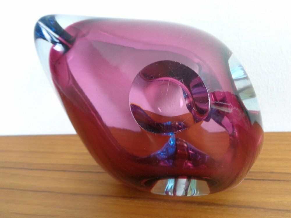 photo vintage Large Sommerso Murano Glass Ashtray By Flavio Poli, Italy, 1960s