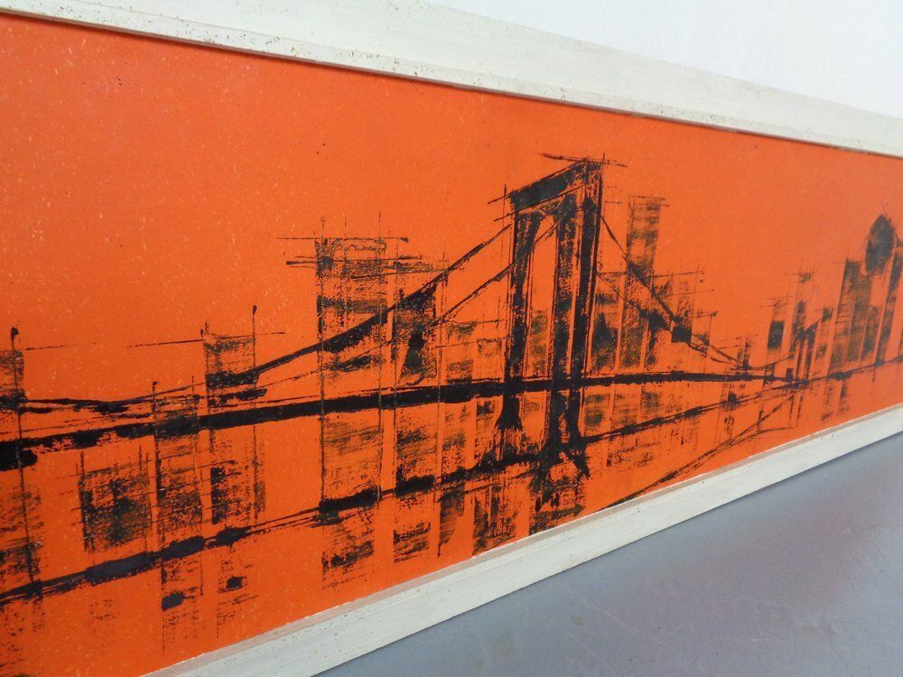 photo furniture Brooklyn Bridge, New York, 1970s, Acrylic On Wood, Framed