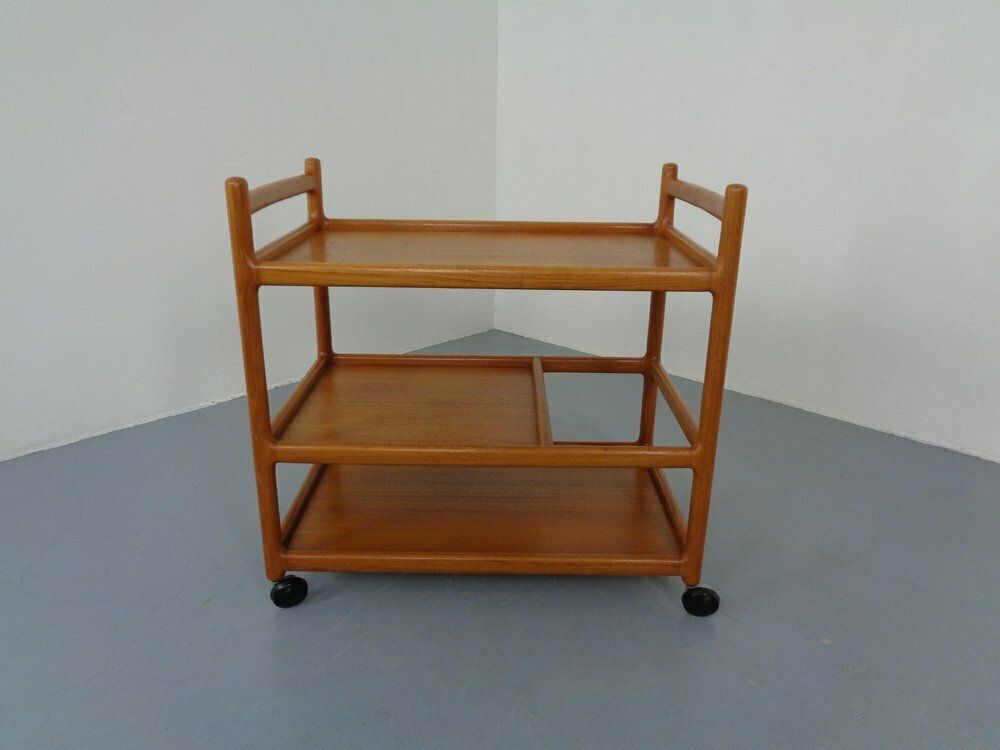 Danish Teak Serving Cart By Johannes Andersen For Cfc Silkeborg, 1960s photo furniture