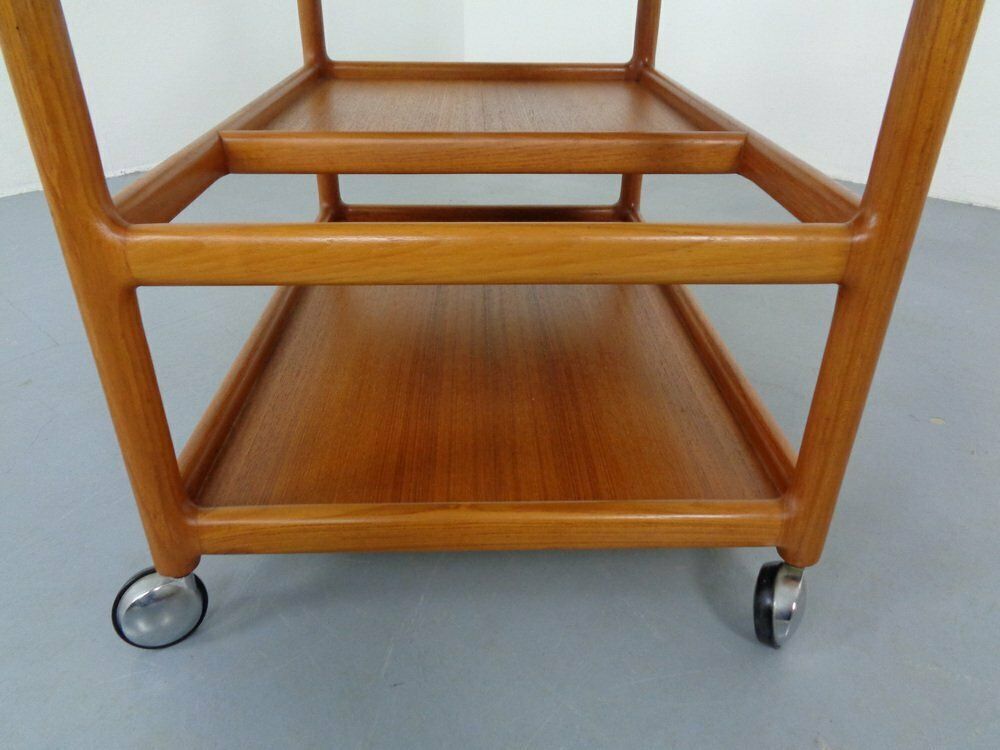 817.0 Danish Teak Serving Cart By Johannes Andersen For Cfc Silkeborg, 1960s photo