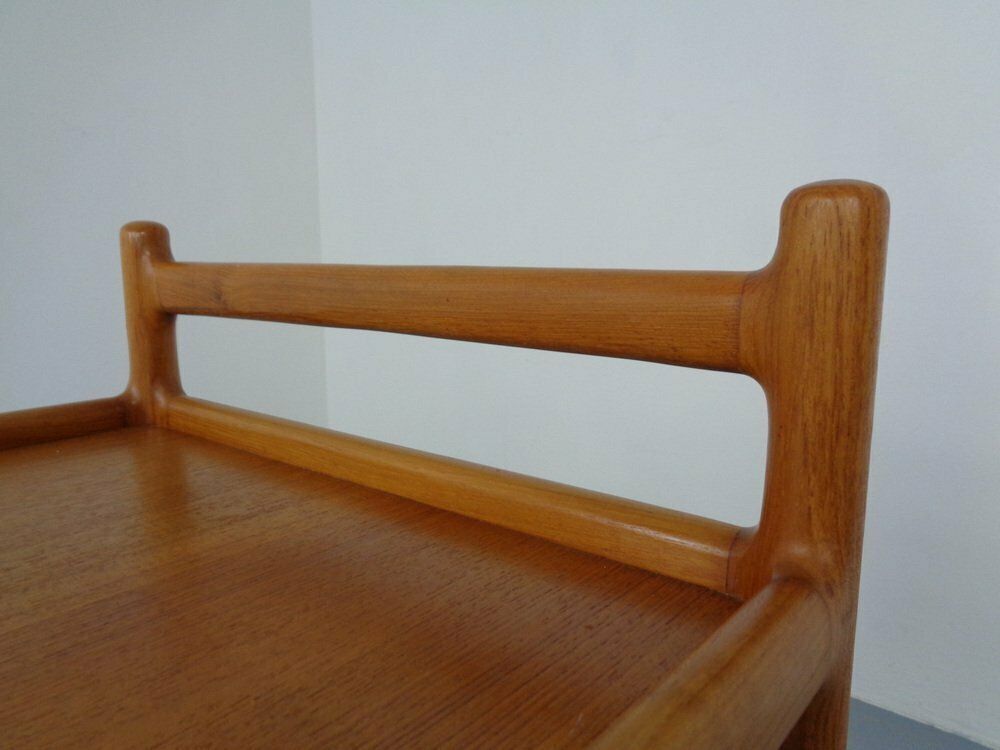 photo vintage Danish Teak Serving Cart By Johannes Andersen For Cfc Silkeborg, 1960s