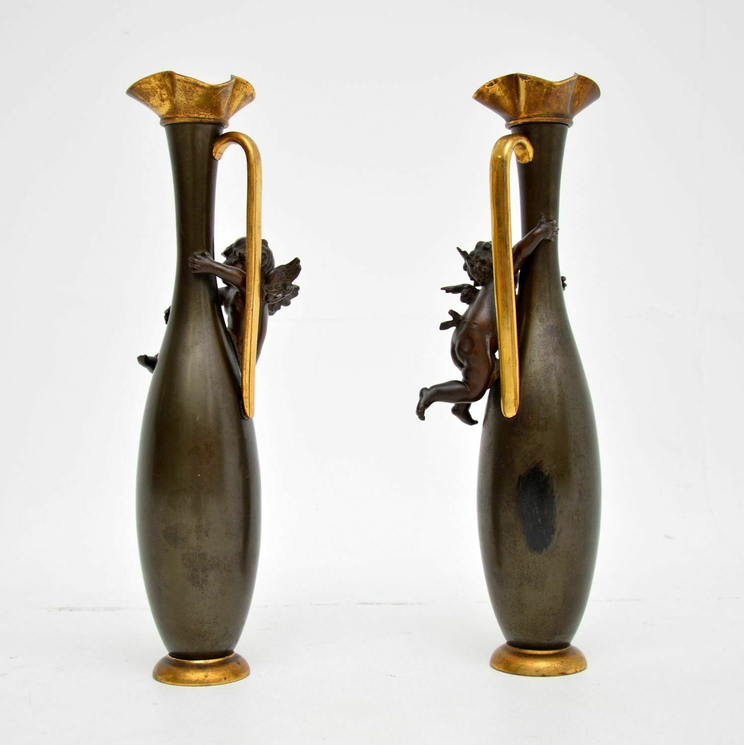 Pair Of Antique French Decorative Bronze Pitchers photo furniture