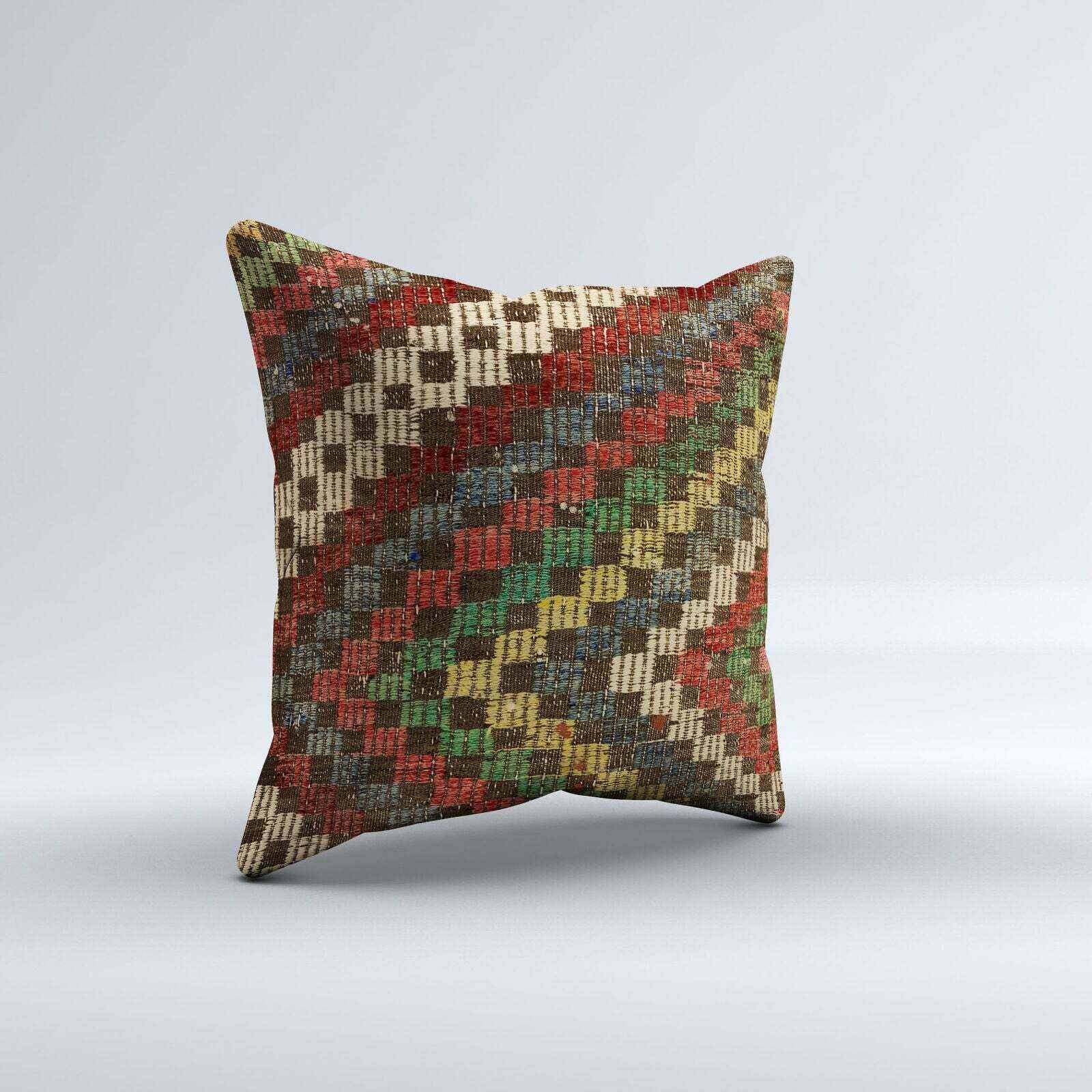 Vintage Turkish Kilim Cushion Cover 60x60 Cm Square Wool Kelim Pillowcase 66431 photo furniture