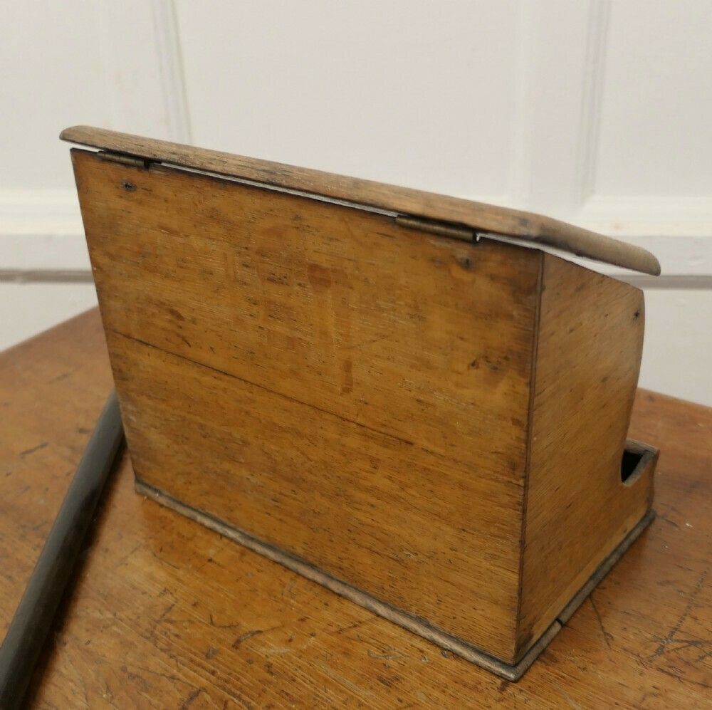 A Good Old Oak Stationary Or Letter Box, With Pen Holder photo 390.0
