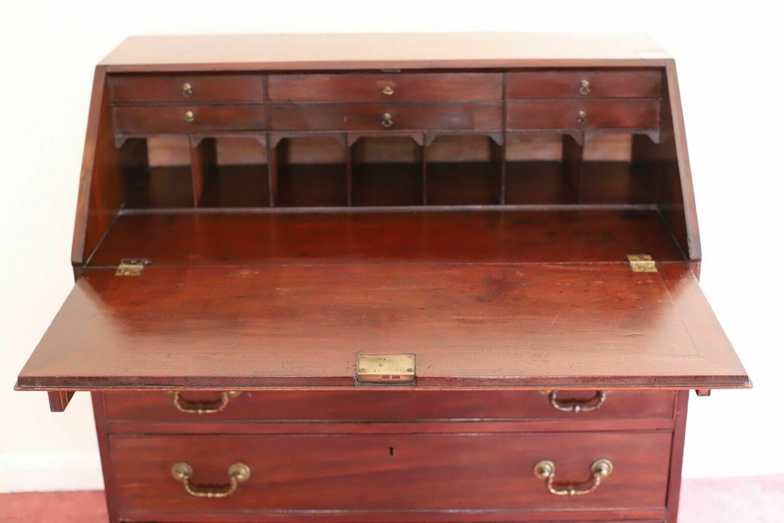 photo furniture Antique Geaorge III Mahogany Bureau