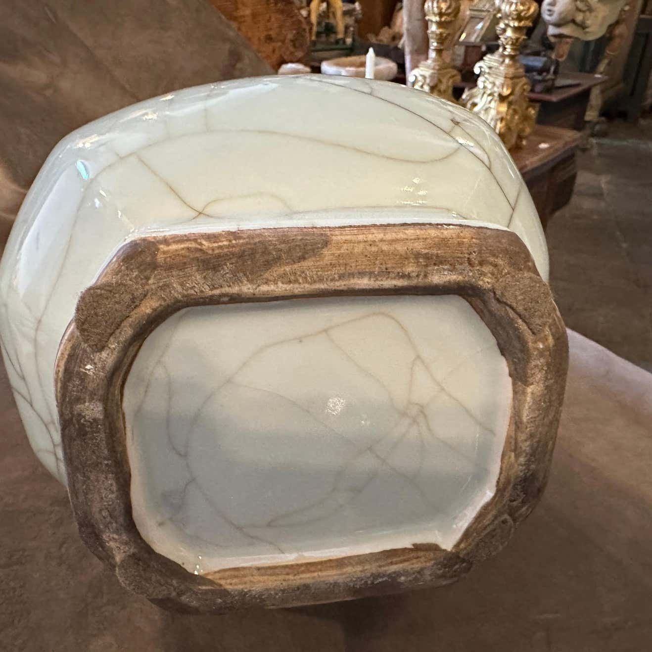 19th Century Greyish Celadon Glazed Chinese Porcelain Vase photo for sale